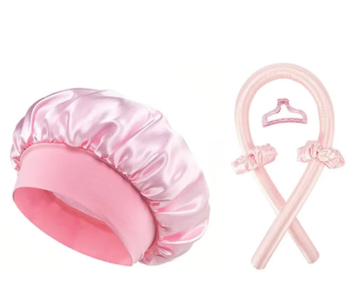 Newly Satin Night Hair Cap Women's Solid Sleeping Hat Sleep Care