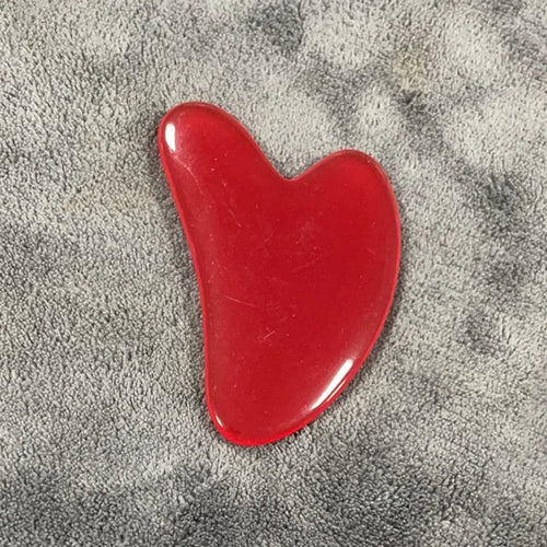 Heart Shape Resin Gua Sha Massage Board Facial Skin Care Face Massager