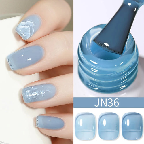 BORN PRETTY 10ml Translucent Jelly Nude Gel Nail Polish Colorful