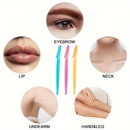 3/5/6/12/24Pcs Multifunction Eyebrow Razor Kit - Precise Trimming,