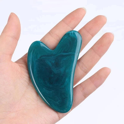 Natural Resin Jade Stone Gua Sha Gouache Scraper Massager for Face