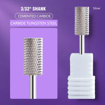 Ceramic Tungsten Carbide Nail Drill Bit Rotate Burr Milling Nail