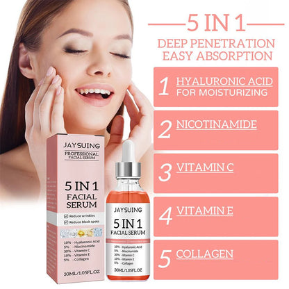 5 In 1 Fade fine lines Firming Face Serum Moisturizing brightning