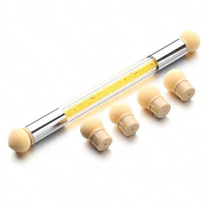 Double-ended Gradient Shading Pen Dotting Brush Head Sponge Rhinestone