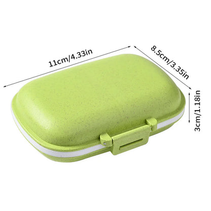 8 Grids Organizer Container For Tablets Travel Pill Box With Seal Ring