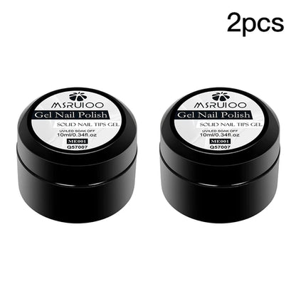 MSRUIOO 10ml Clear Solid Nail Tips Gel Long Lasting Bubble-free UV/LED
