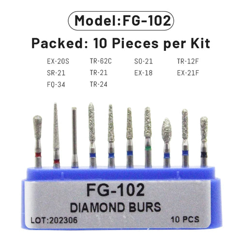 AG 1 Box Dental Diamond Burs Drill for High Speed Handpiece Dentist