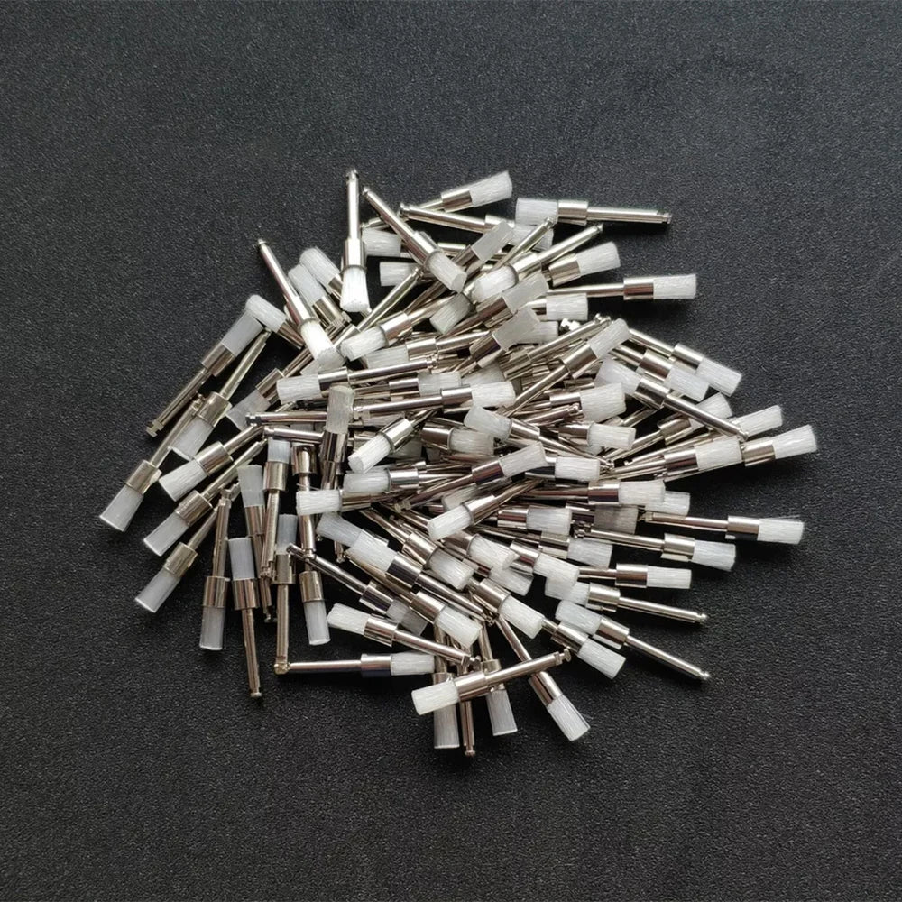 100pcs Dental Materials Prophy Prophylaxis Brush Colour White Nylon