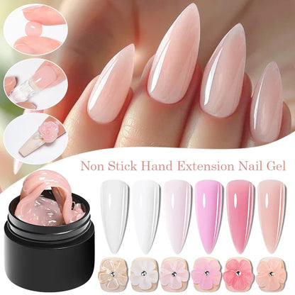 MTSSII 8ml Clear Non Stick Hand Solid Extension Nail Gel Polish