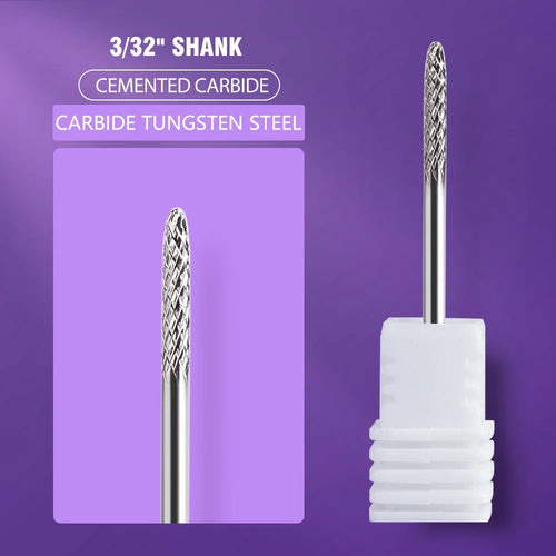 Ceramic Tungsten Carbide Nail Drill Bit Rotate Burr Milling Nail