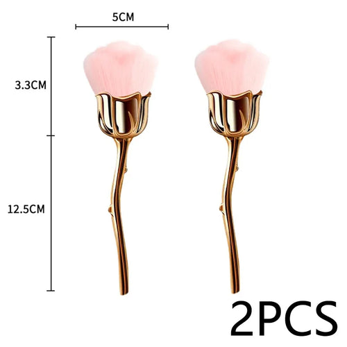 Pink Rose Soft Brush For Manicure Nail Art Dust Brush Nail Dust Brush