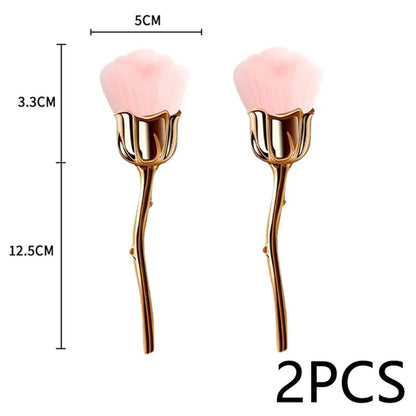 Pink Rose Soft Brush For Manicure Nail Art Dust Brush Nail Dust Brush