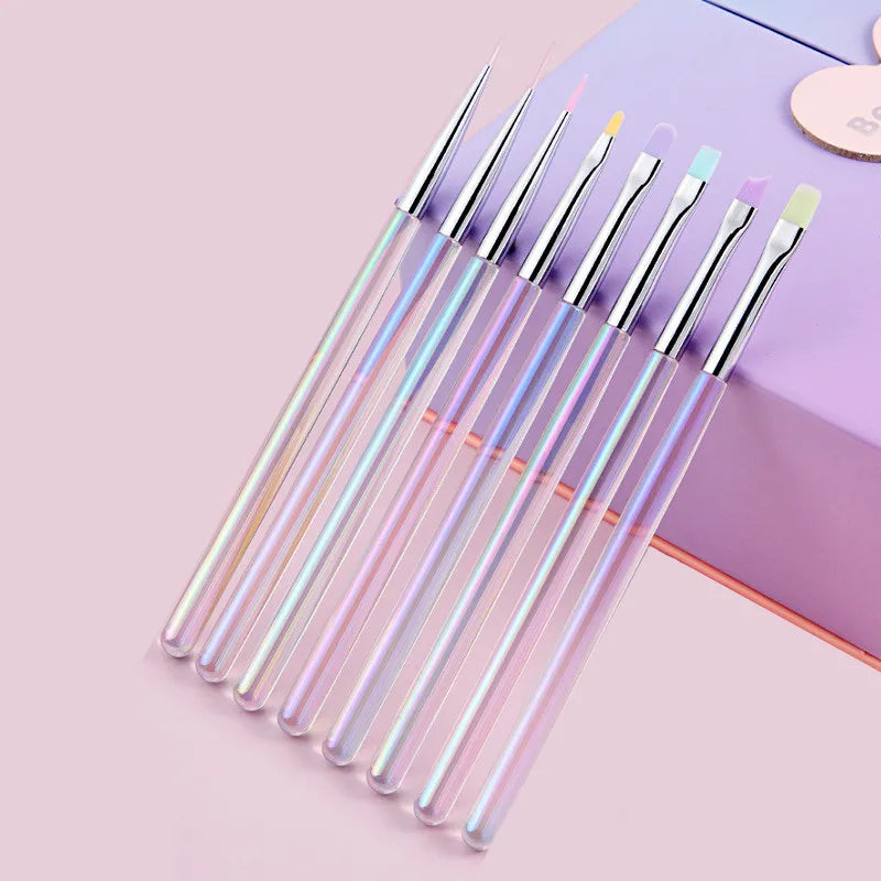 1PCS Nail Art Liner Drawing Painting Nail Brush Set Acrylic Powder
