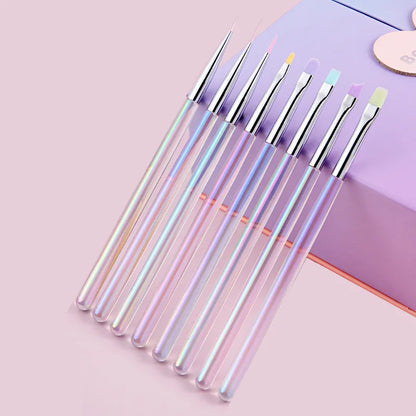 1PCS Nail Art Liner Drawing Painting Nail Brush Set Acrylic Powder