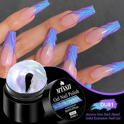 MTSSII 8ml Clear Non Stick Hand Solid Extension Nail Gel Polish