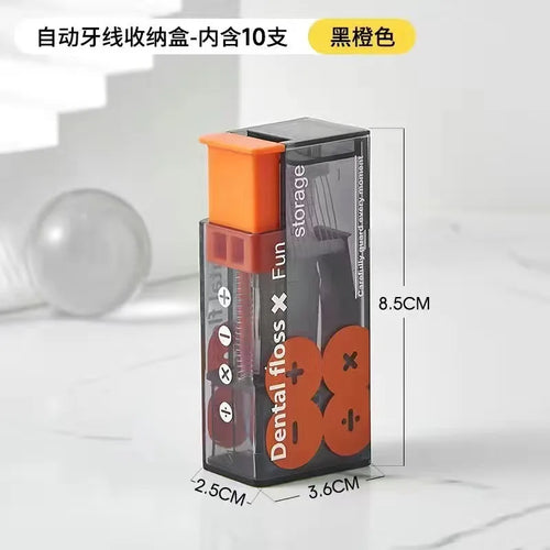 Portable Floss Dispenser Includes 10Pcs Floss Automatic Ejectable