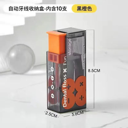 Portable Floss Dispenser Includes 10Pcs Floss Automatic Ejectable