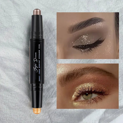 Dual-Ended Eyeshadow Stick,  Matte & Shimmer, Waterproof Long-Lasting