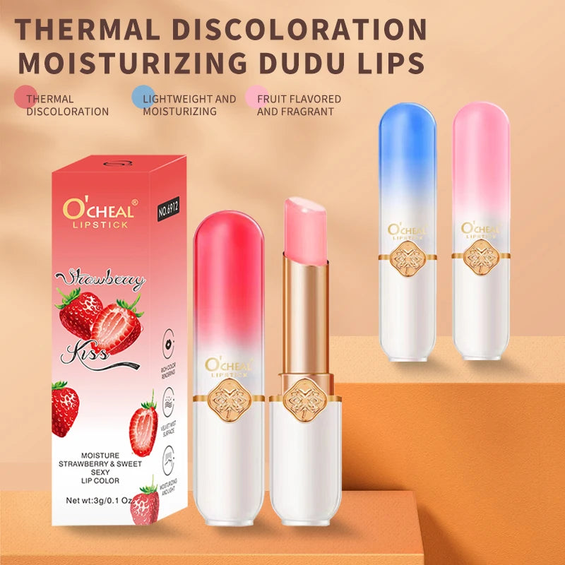 O'CHEAL Color Fruit Lipstick Peach Temperature Changing Lip balm