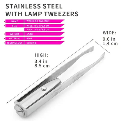 Eyebrow Tweezer with LED Light Smart Design Precision Eyelash Hair