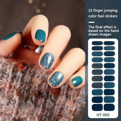 22finger Flash Sequin Nail Polish Gel Film ins Wind Waterproof Lasting