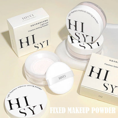 Light, flawless and transparent makeup setting powder,waterproof and
