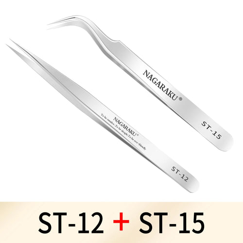 NAGARAKU Makeup Eyelashes 2pcs set N-01 N-02  Eyelashes Tweezers NH-12