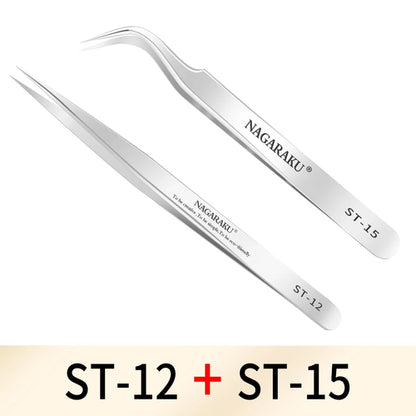 NAGARAKU Makeup Eyelashes 2pcs set N-01 N-02  Eyelashes Tweezers NH-12