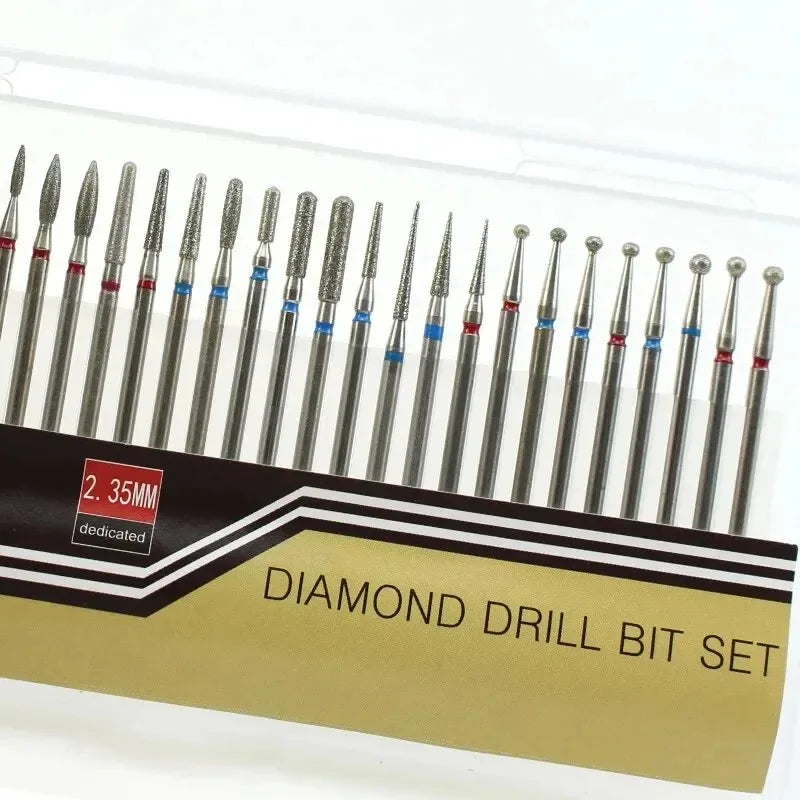 30pcs/Set Diamond Burrs Nail Dill Bit Milling Cutter for Manicure