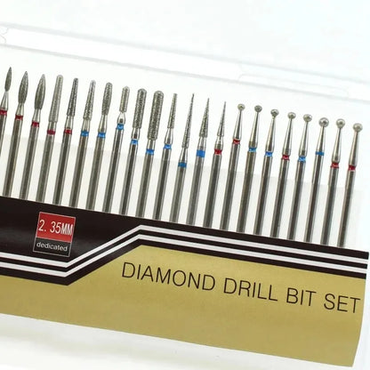 30pcs/Set Diamond Burrs Nail Dill Bit Milling Cutter for Manicure
