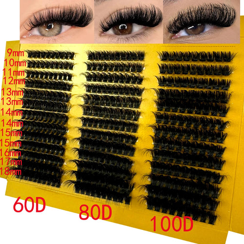 Lash Clusters 80D 100D Lashes Spikes Eyelash Clusters Volume