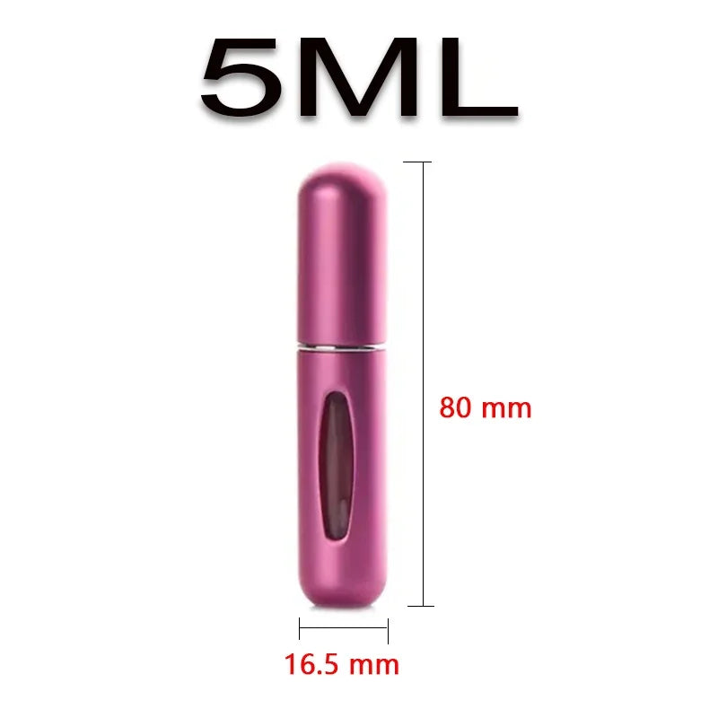 5PCS 5ml Portable Mini Refillable Perfume Bottle Spray Scent Pump