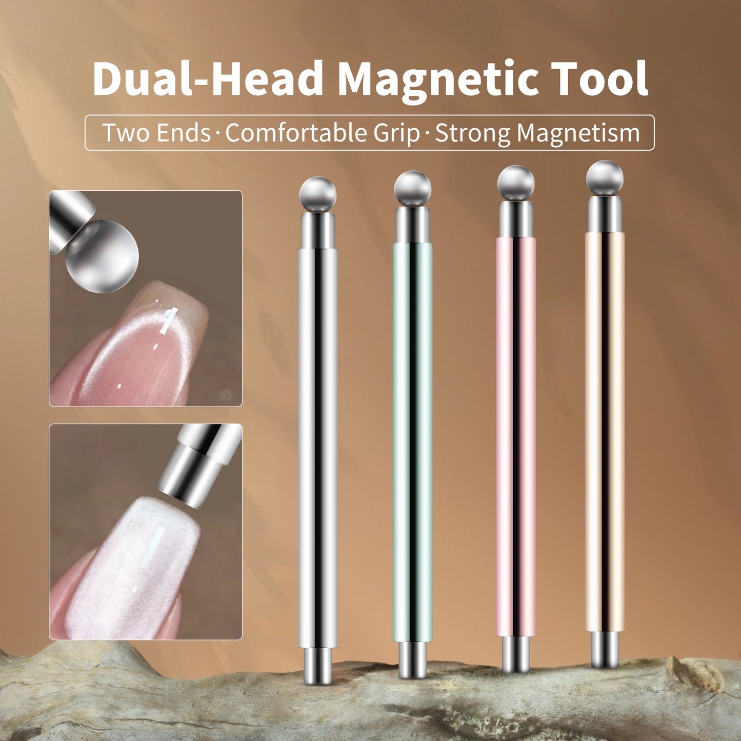 Cat Eye Nail Art Magnetic Tool Cylindrical Stick with Ball Magnet