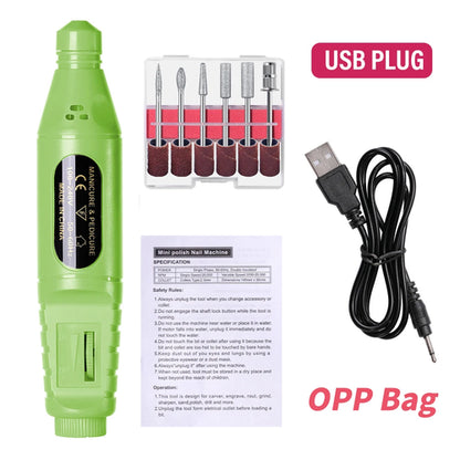 LINMANDA 6 In 1 Electric Nail Drills Kit Remove Polisher Manicure