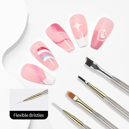 1/2PCS French Plaid Nail Art Brushes Set - Line Grid Pattern Drawing