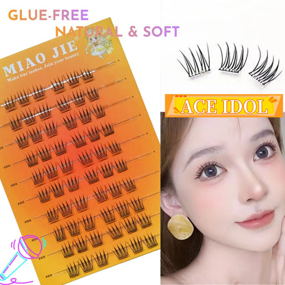 No Glue Needed Idol False Eyelashes Large Capacity 7-9mm Self Adhesive