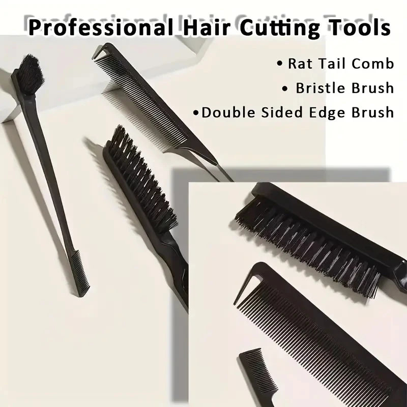 Boar Bristle Slick Back Hair Brush for Sleek Ponytail Bun & Smoothing