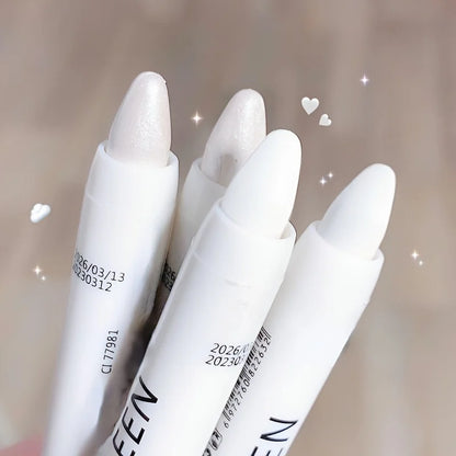 1pc Shimmering Highlight Stick, Glitter White Eyeshadow Pencil for