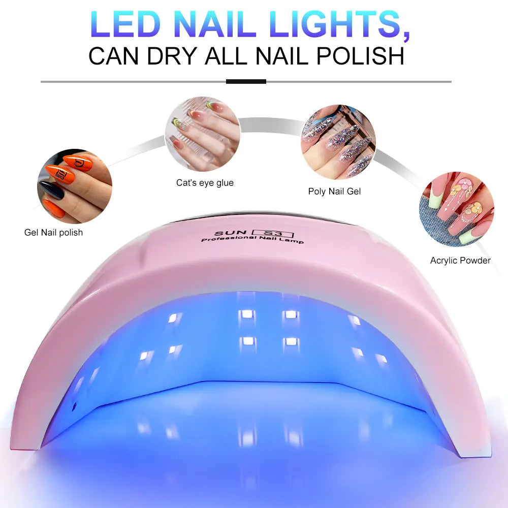 24/6 LED UV Lamp for Nails Gel Polish Drying With LED Display And