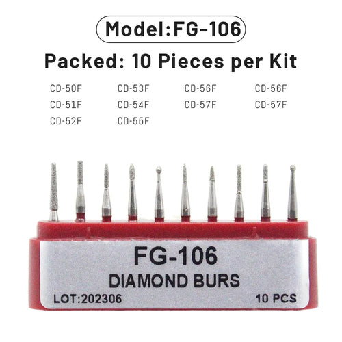 AG 1 Box Dental Diamond Burs Drill for High Speed Handpiece Dentist