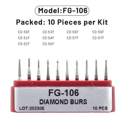AG 1 Box Dental Diamond Burs Drill for High Speed Handpiece Dentist