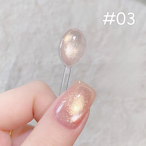 SHAKA 1-16pcs Flash Pure Lust Golden Light Heroine Cat Eye Gel Nail