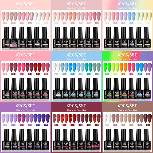 VOKY 6-Piece Set of Nail Gel, Seasonal Fashionable Nail Gel, The