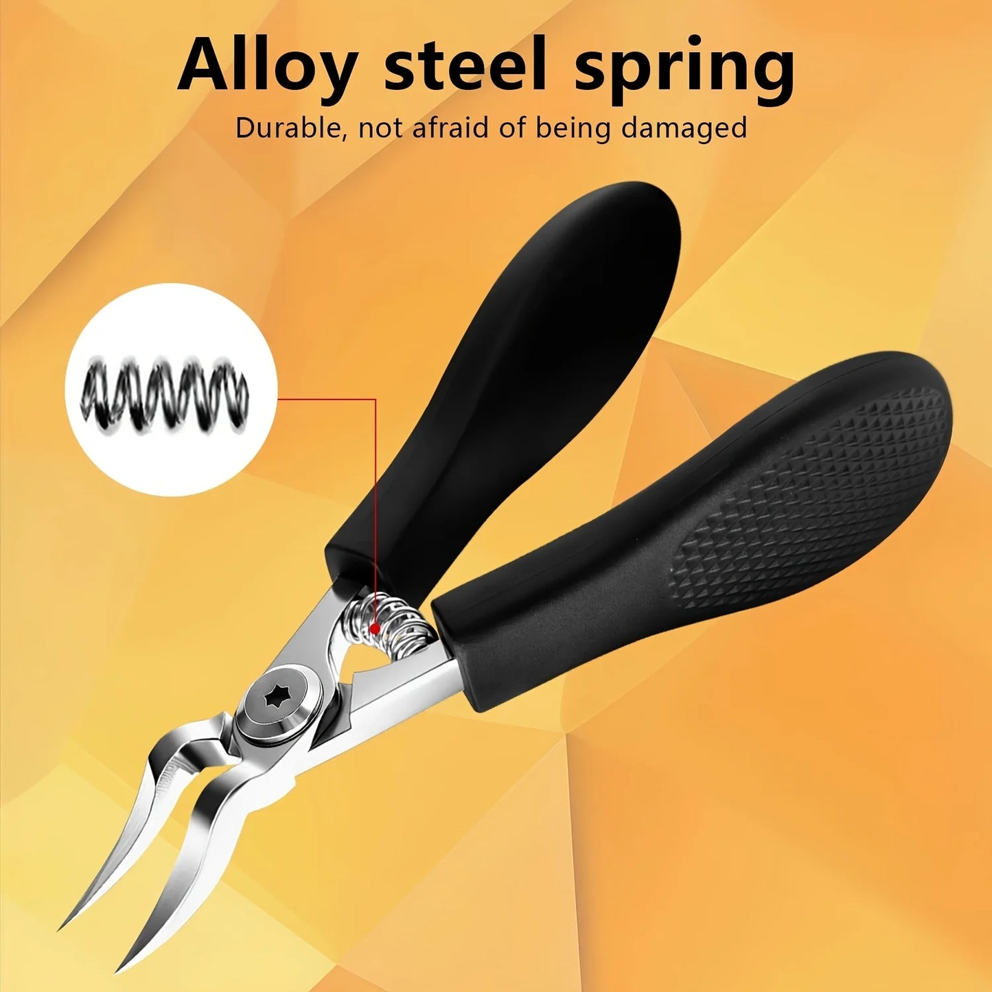 Professional Heavy-Duty Steel Toenail Clipper with Serrated Blade –