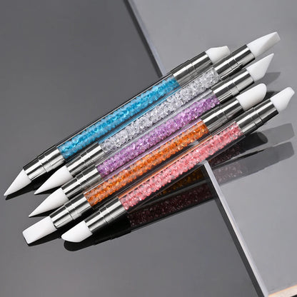 7/10/12/15/20m Pink French Nail Art Liner Painting Brush 5Pcs/set