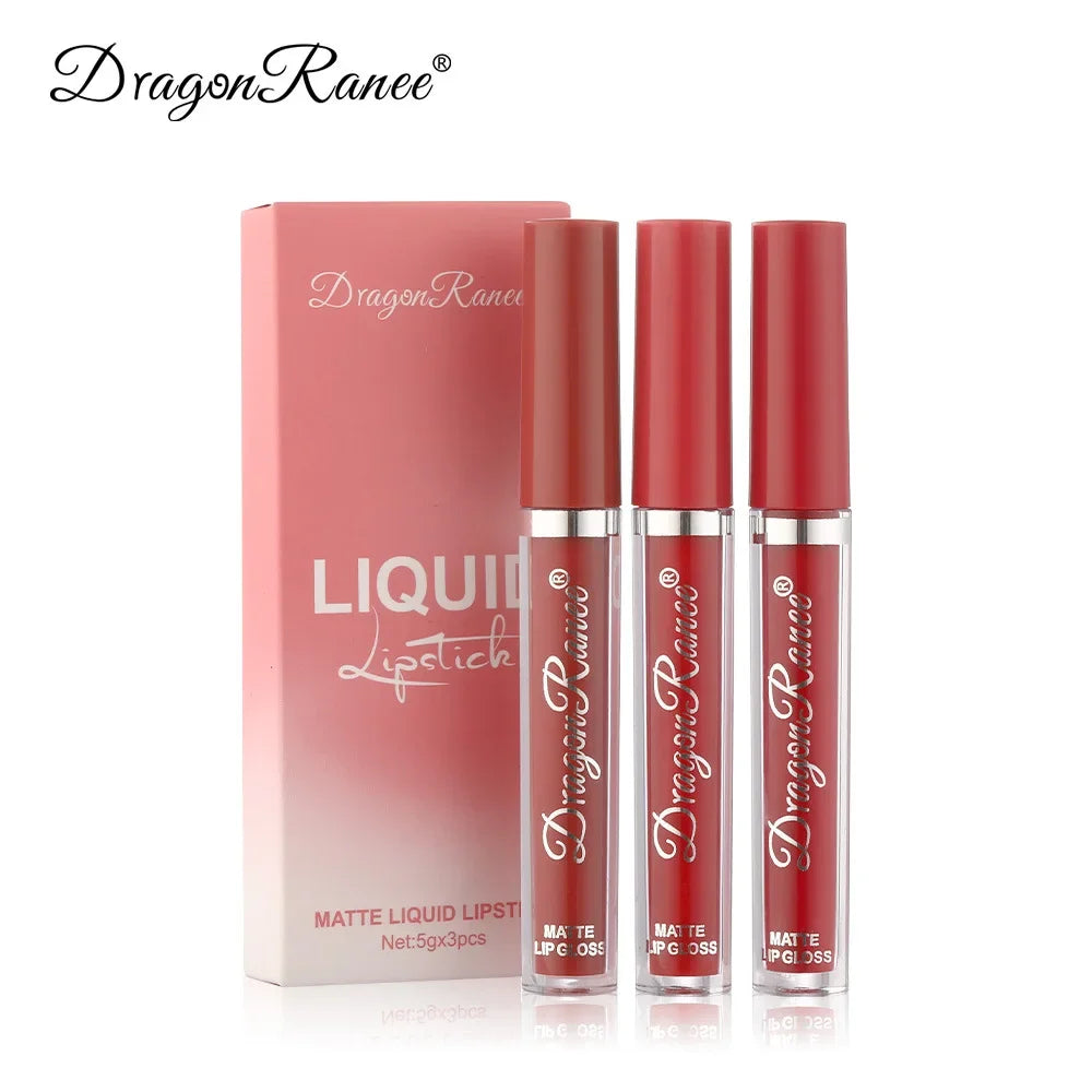 3 PCS Liquid Lipsticks Set Long Lasting Make Up For Women Korean