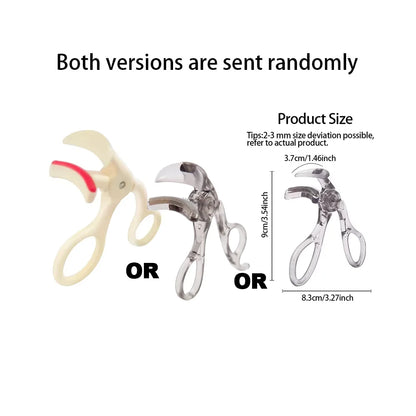 Dual-Type Eyelash Curler with Comb – Wide & Partial Clip Options,