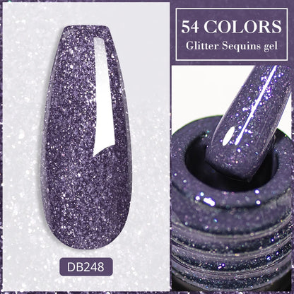 6ml Glitter Gel Nail Polish Sparkling Nail Art  UV Gel Colorful