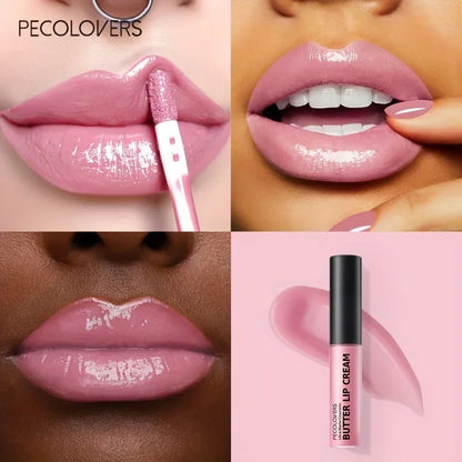 1PC Butter Gloss Non-Sticky Lip Gloss Long Lasting Nude Lip Makeup