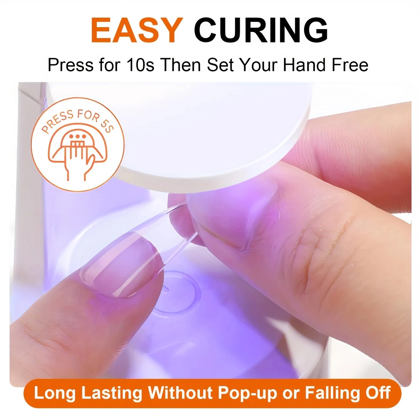 Solid Nail Glue Nail Tips Gel for Press On Nails,Super Strong Acrylic